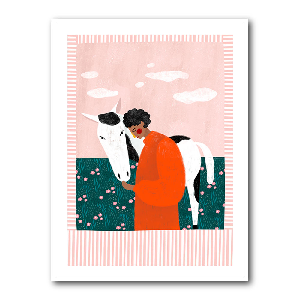 Vibrant Girl and Horse