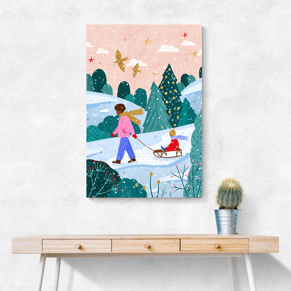 Snowy Sledge Walk