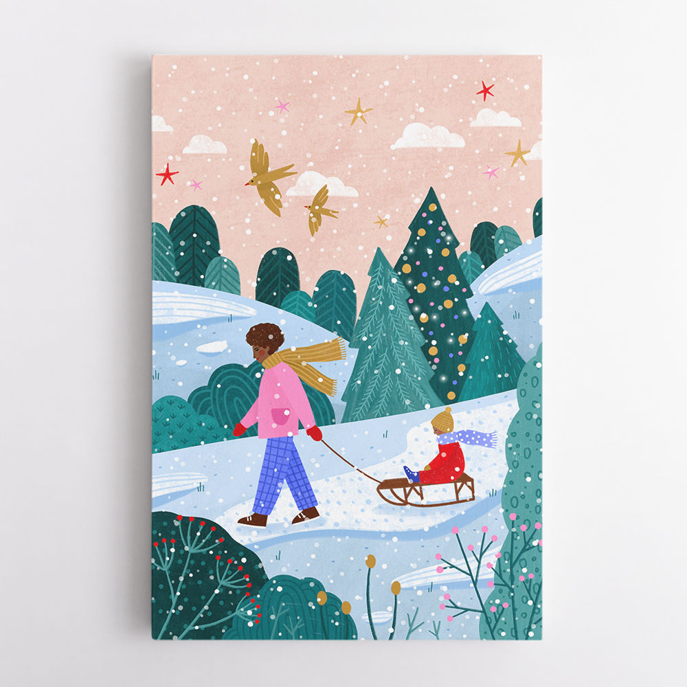 Snowy Sledge Walk