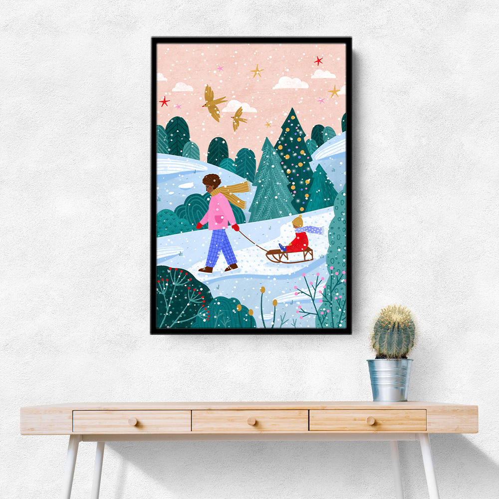 Snowy Sledge Walk