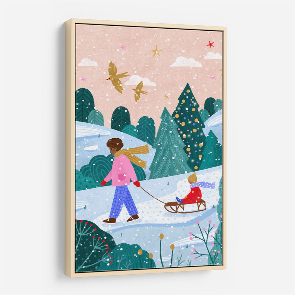 Snowy Sledge Walk