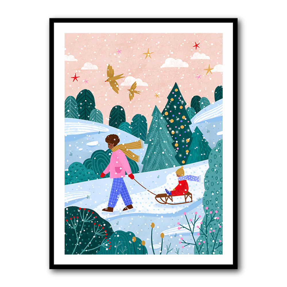 Snowy Sledge Walk