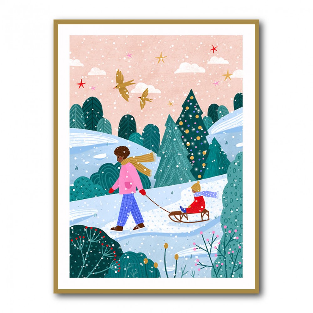 Snowy Sledge Walk