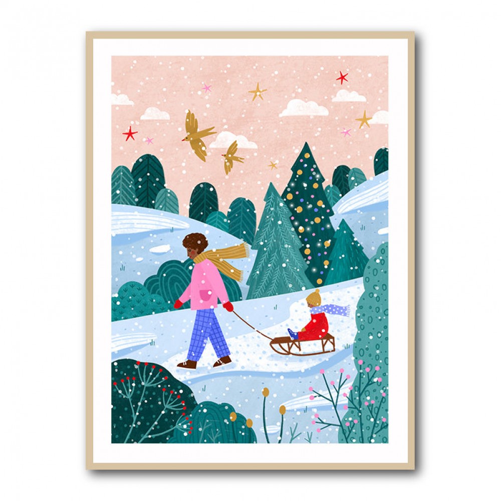 Snowy Sledge Walk