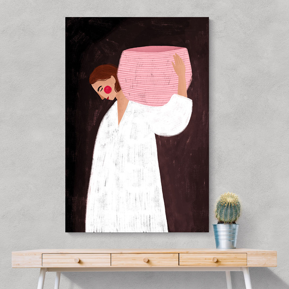 The Woman with the Pink Basket
