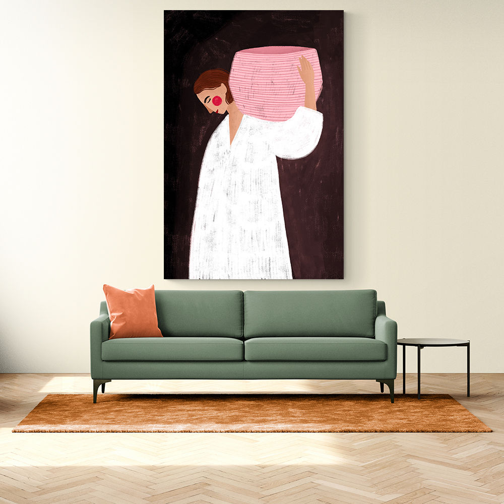 The Woman with the Pink Basket