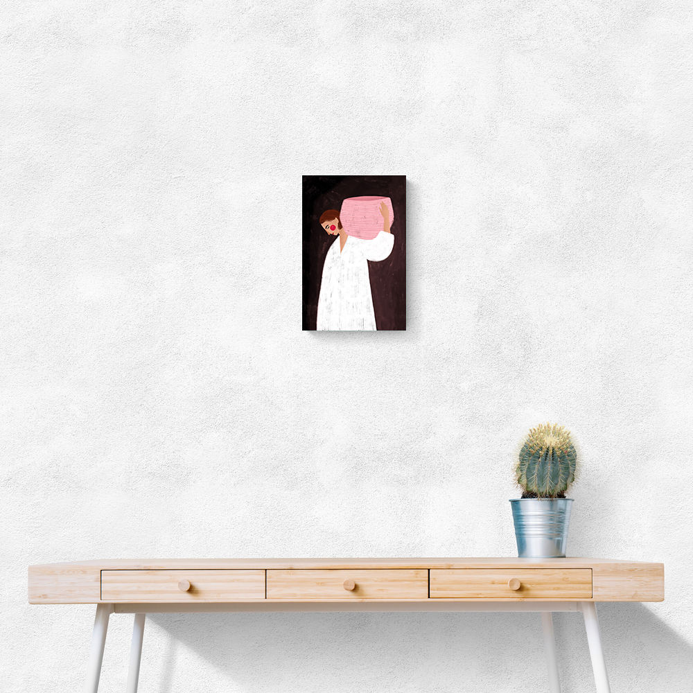 The Woman with the Pink Basket