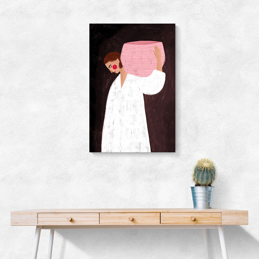 The Woman with the Pink Basket