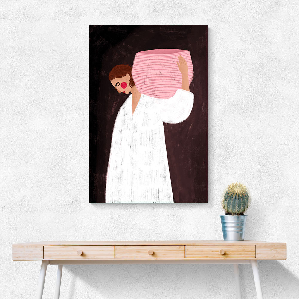 The Woman with the Pink Basket