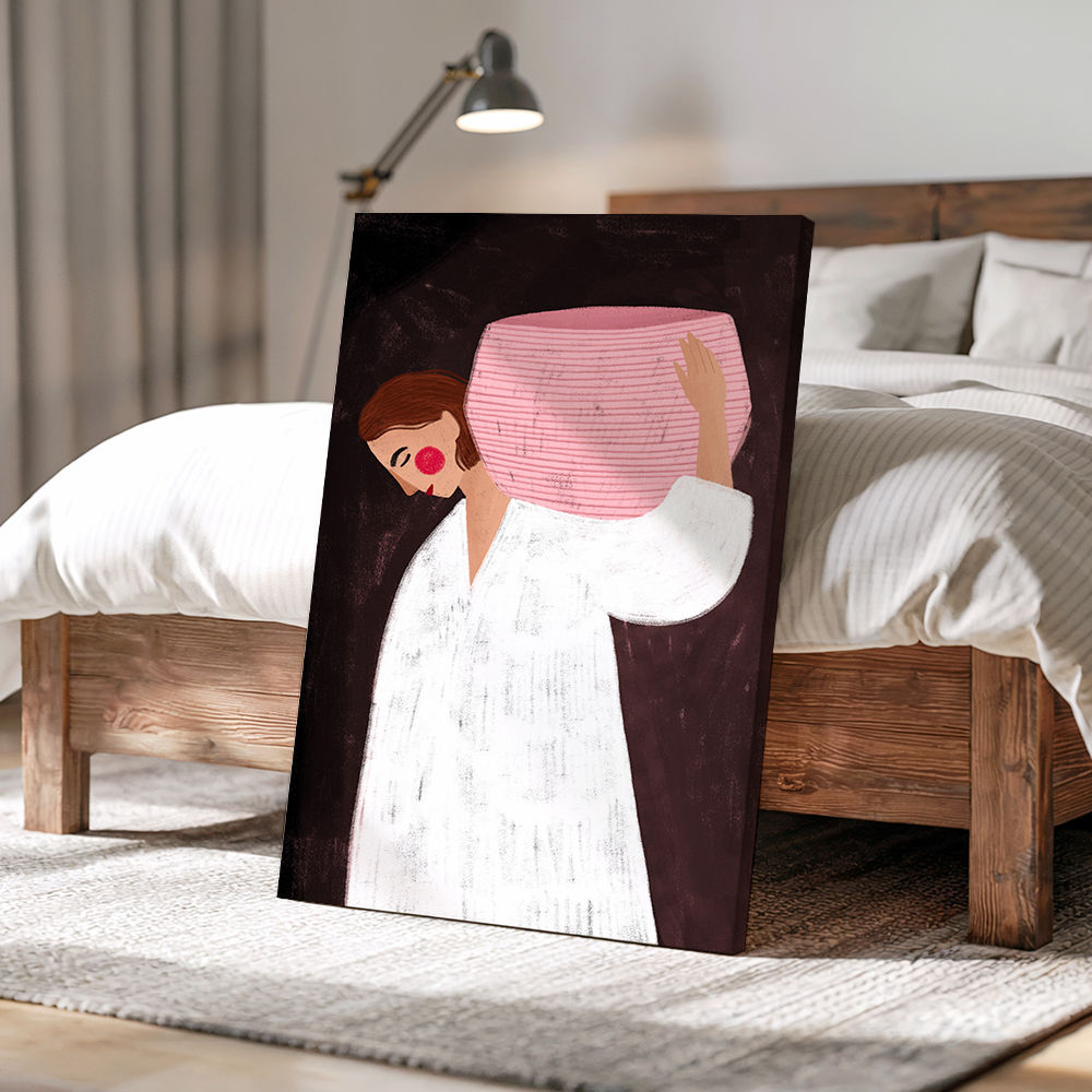 The Woman with the Pink Basket