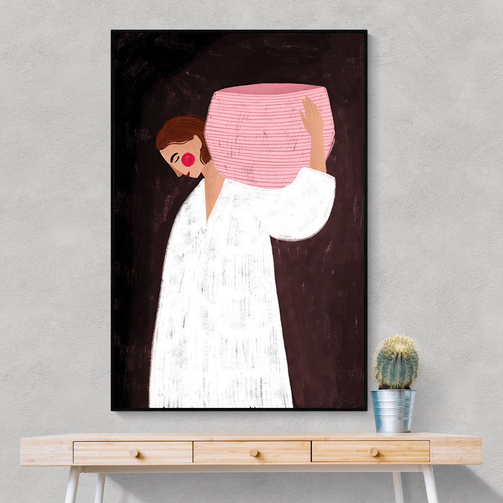 The Woman with the Pink Basket