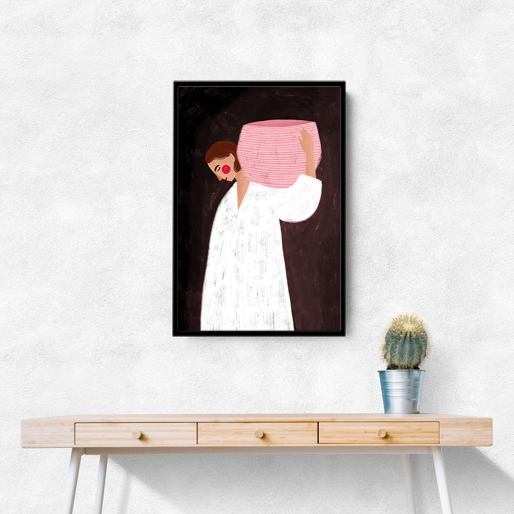 The Woman with the Pink Basket