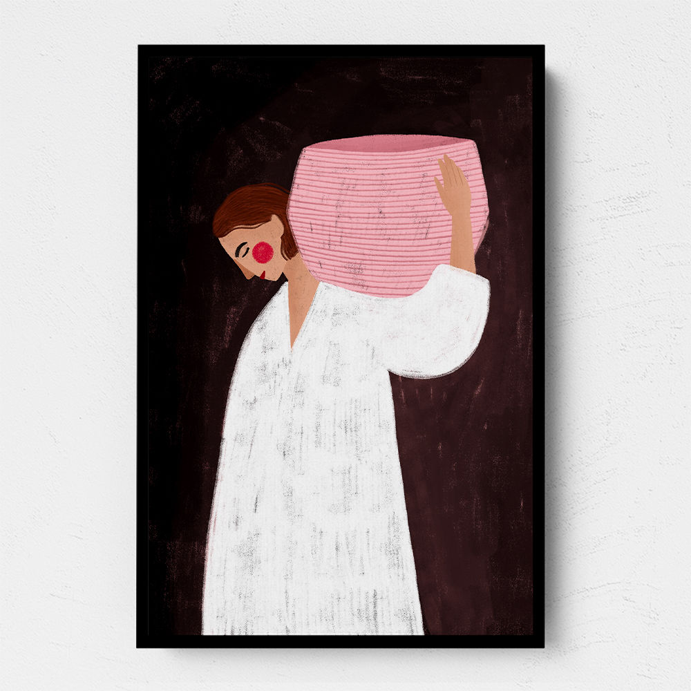 The Woman with the Pink Basket