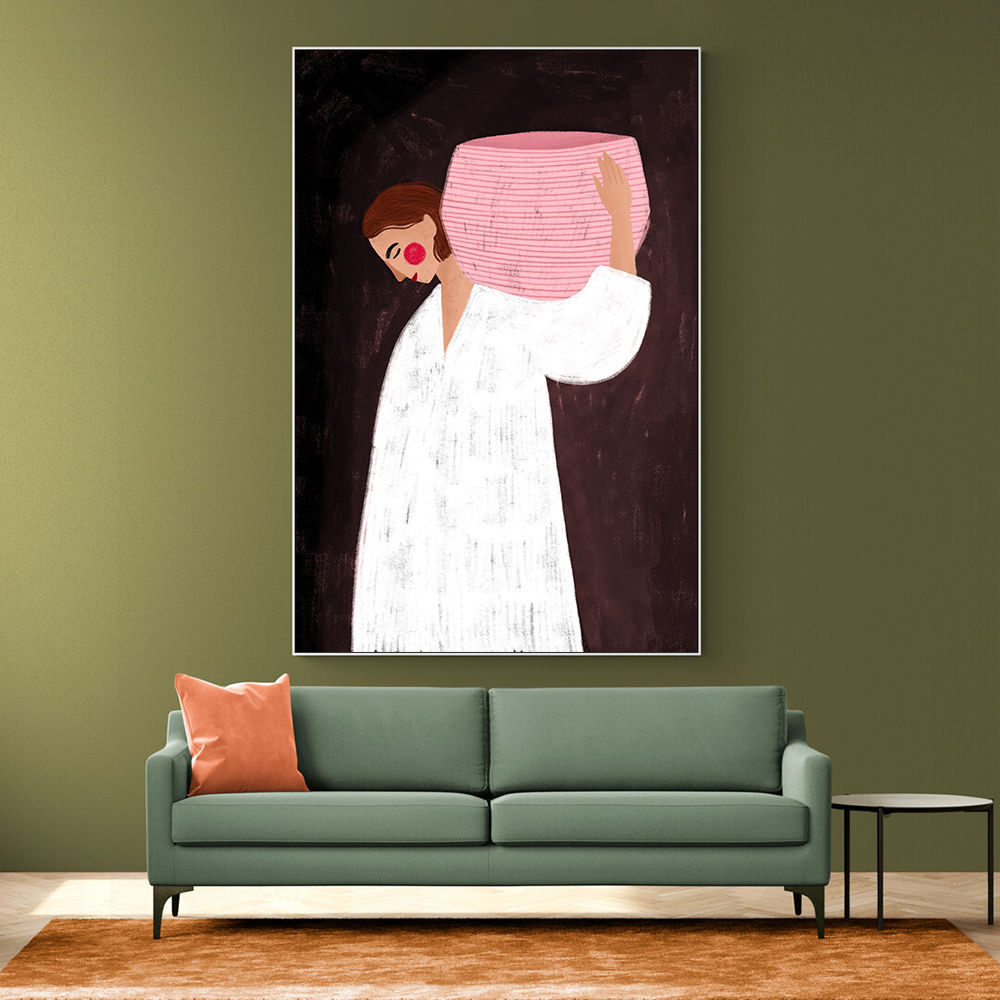 The Woman with the Pink Basket