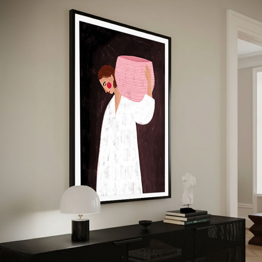 The Woman with the Pink Basket
