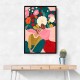 Embracing Couple  In Floral Embrace