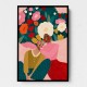 Embracing Couple  In Floral Embrace