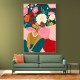 Embracing Couple  In Floral Embrace
