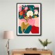 Embracing Couple  In Floral Embrace