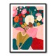 Embracing Couple  In Floral Embrace
