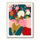 Embracing Couple  In Floral Embrace