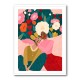 Embracing Couple  In Floral Embrace