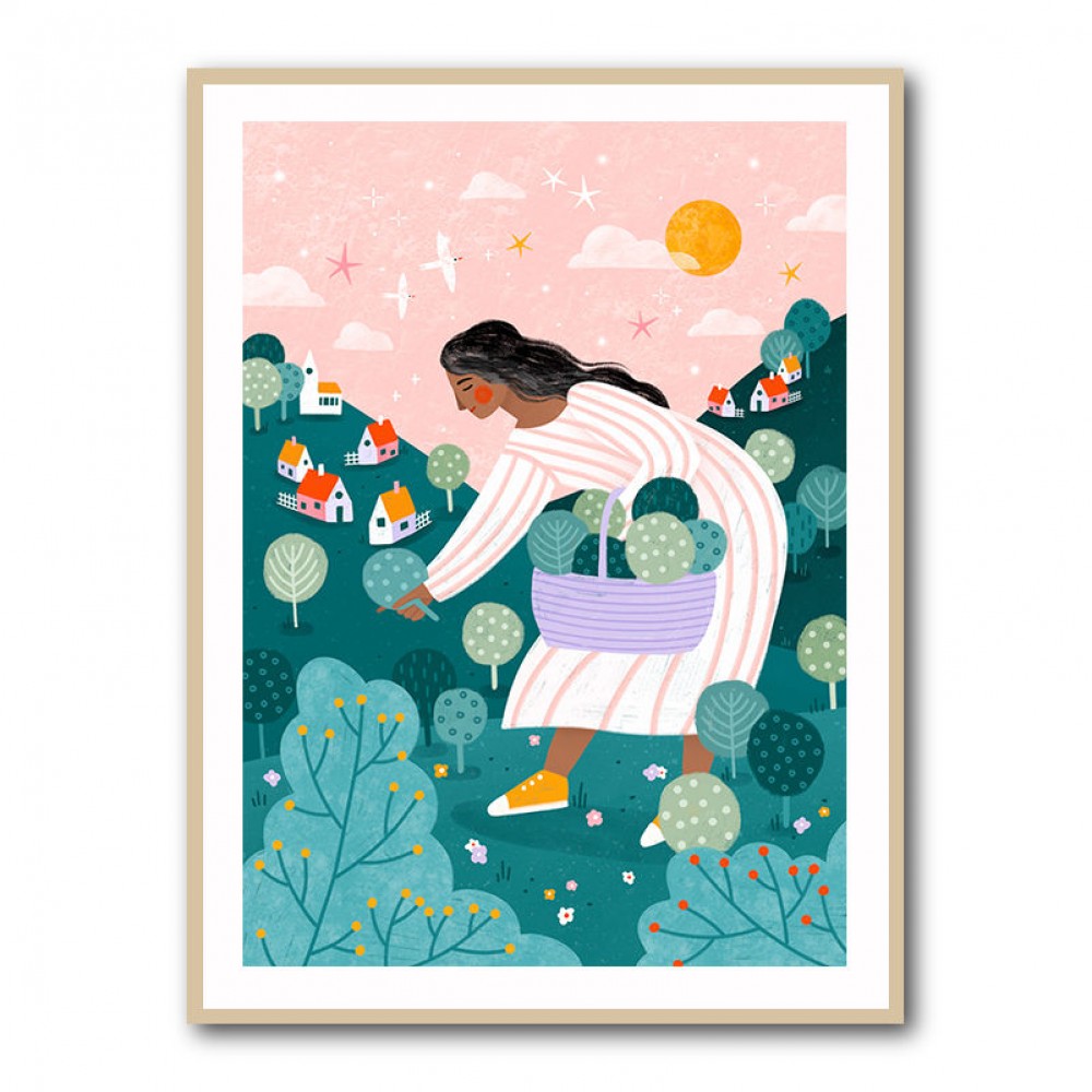 A Woman Tree Picking