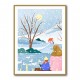 Mother and Child At Winter Lake
