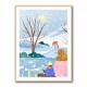 Mother and Child At Winter Lake