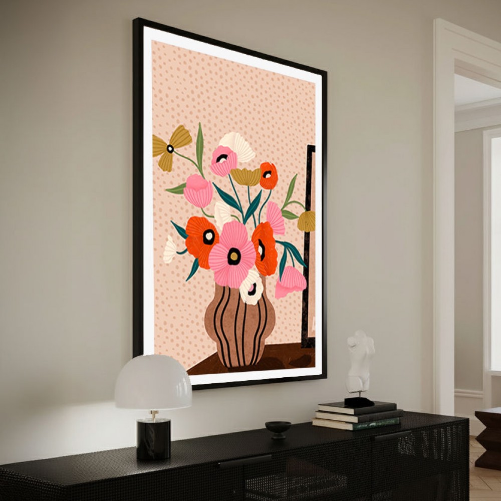 Flowers On Sideboard