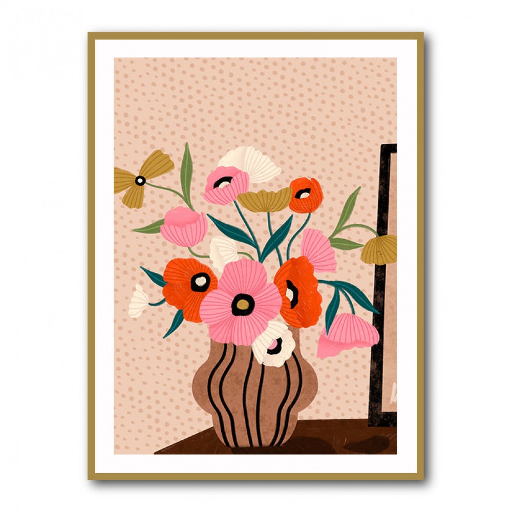 Flowers On Sideboard