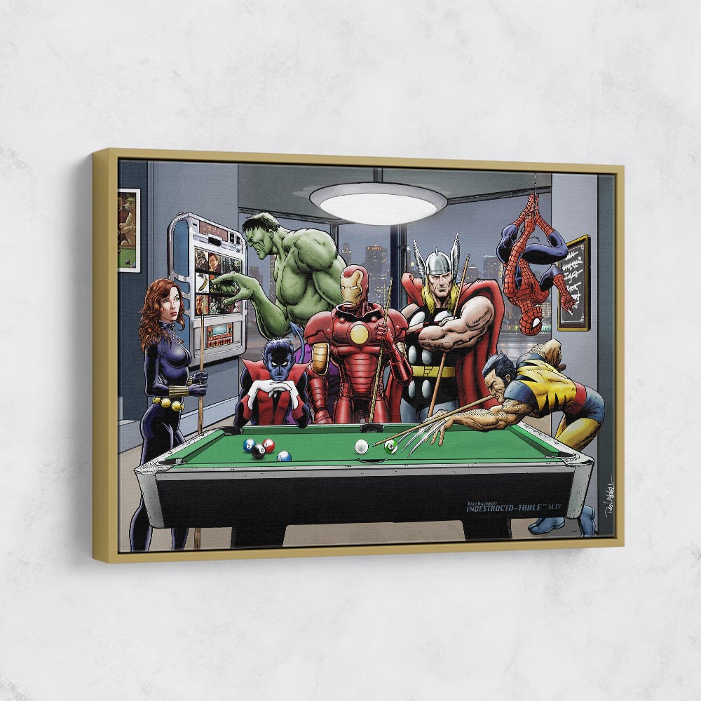 Afterhours Marvel Superheroes Relax Playing Pool