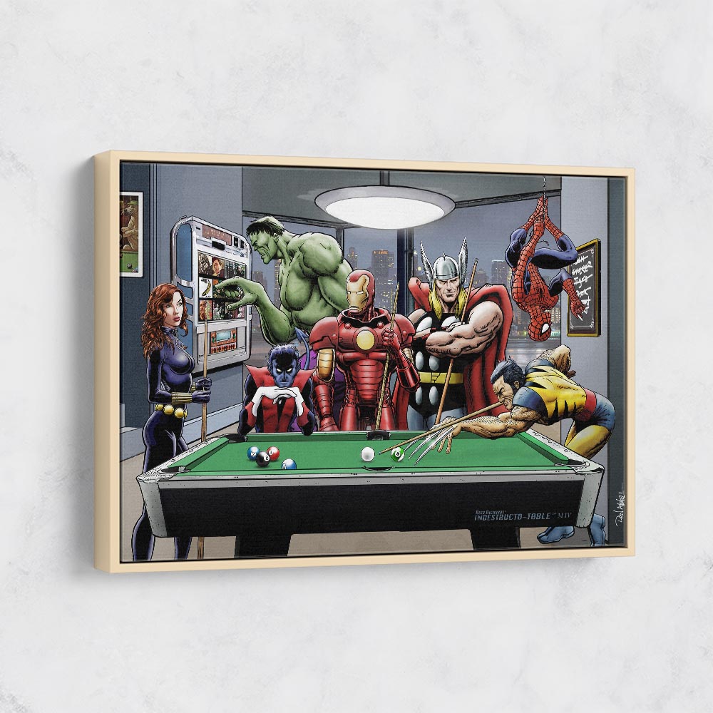 Afterhours Marvel Superheroes Relax Playing Pool