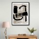 Framed Print Size:: Extra Large 90 x 120 cm Vintage Abstract