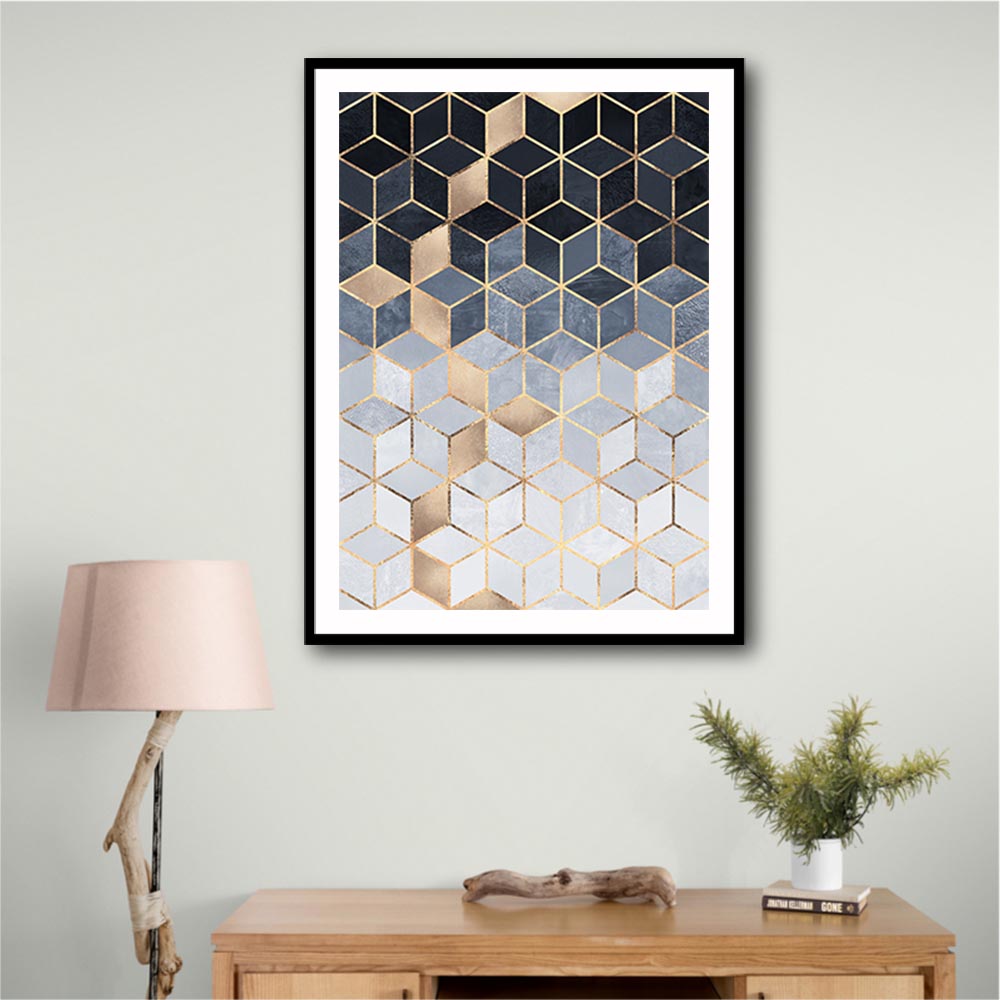 Soft Blue Gradient Cubes Soft Blue Gradient Cubes