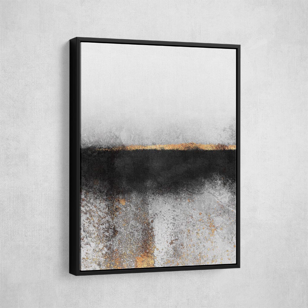 Soot And Gold Abstract