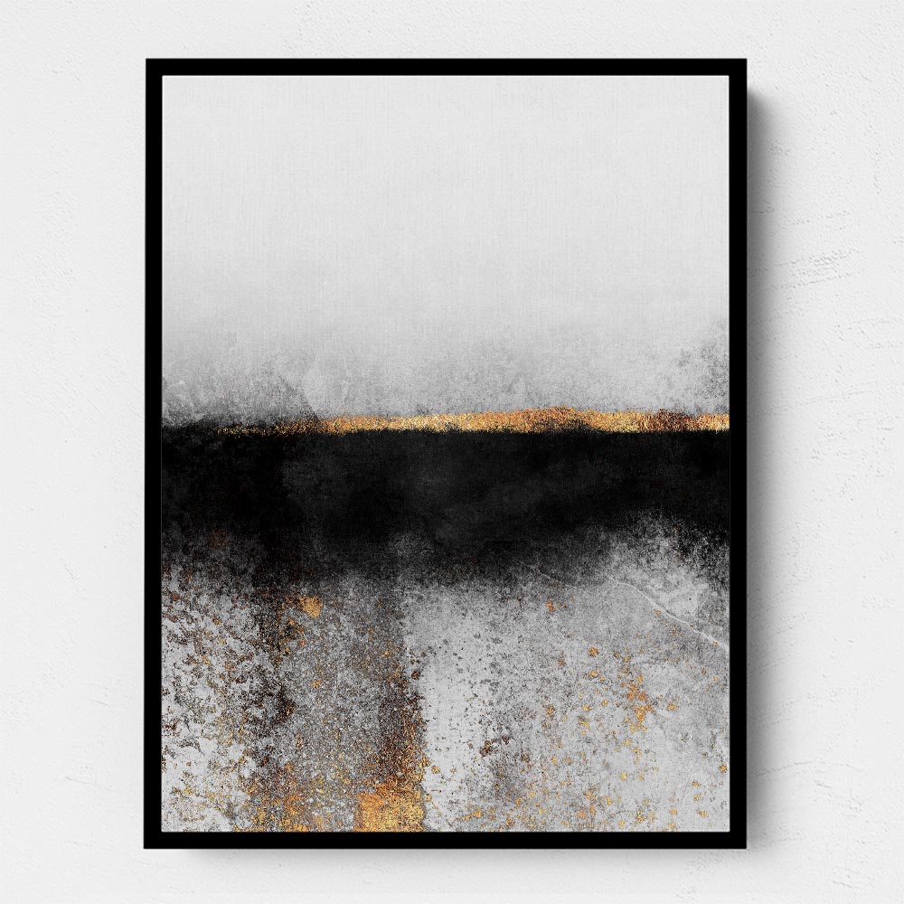 Soot And Gold Abstract