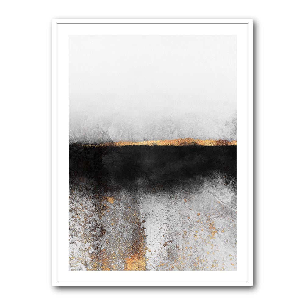 Soot And Gold Abstract