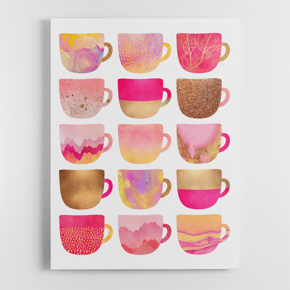 Pretty Pink Coffee Cups