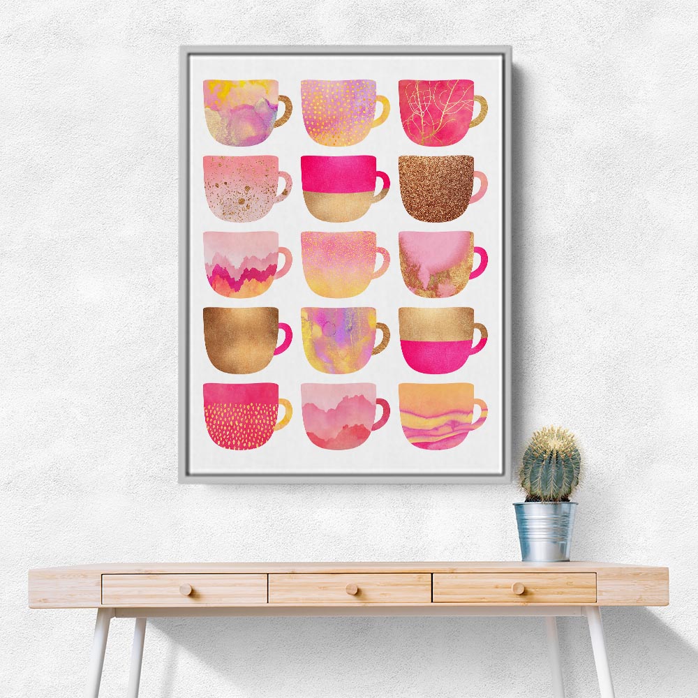 Pretty Pink Coffee Cups