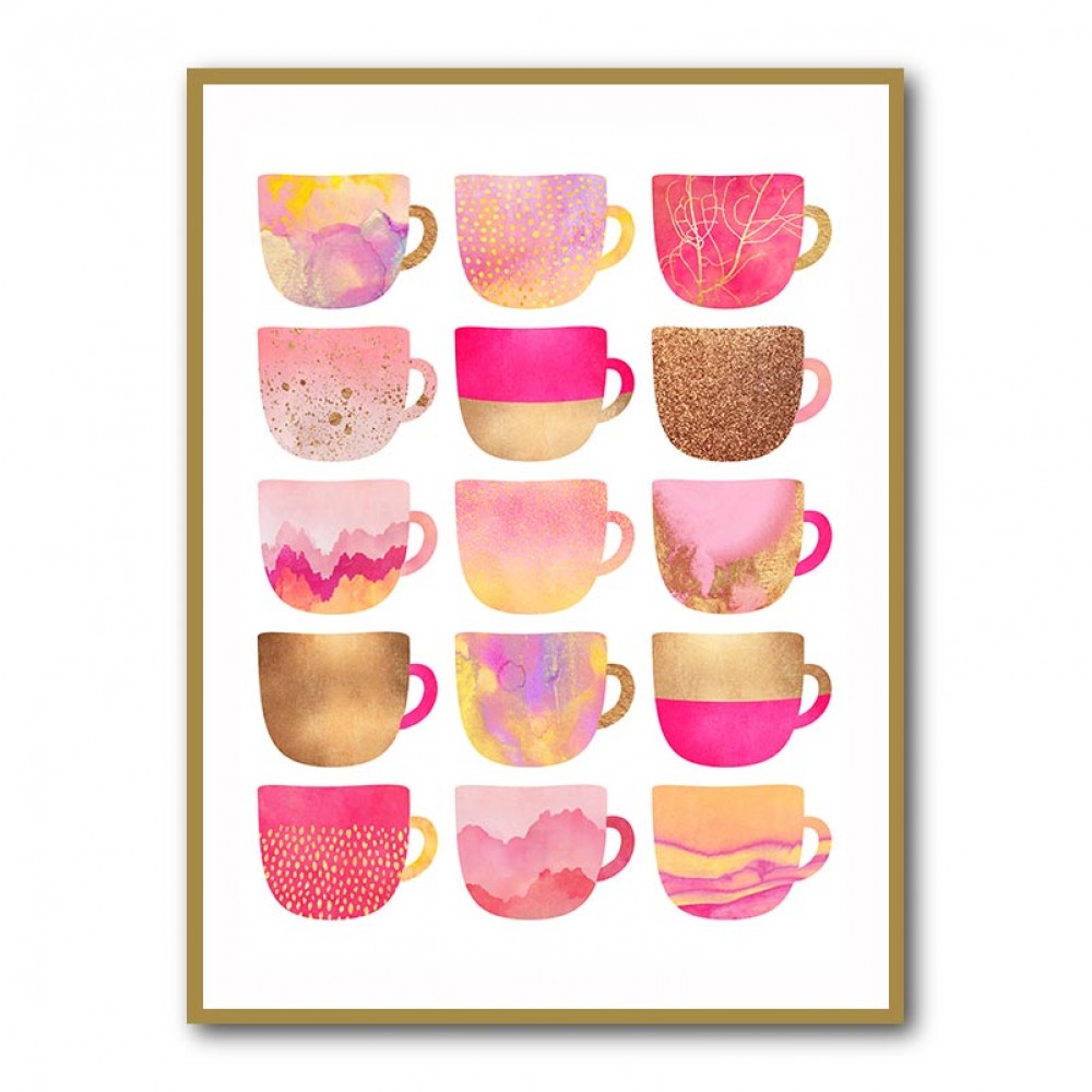 Pretty Pink Coffee Cups