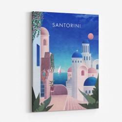 Santorini Travel Poster