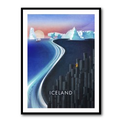 Iceland Travel Poster Wall Art