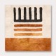 Geometric Striped Rug Orange