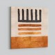 Geometric Striped Rug Orange