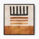 Geometric Striped Rug Orange