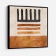 Geometric Striped Rug Orange