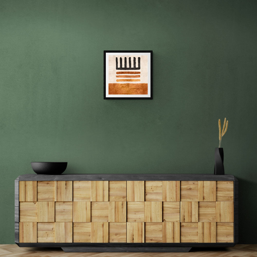 Geometric Striped Rug Orange Geometric Striped Rug Orange