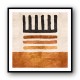 Geometric Striped Rug Orange