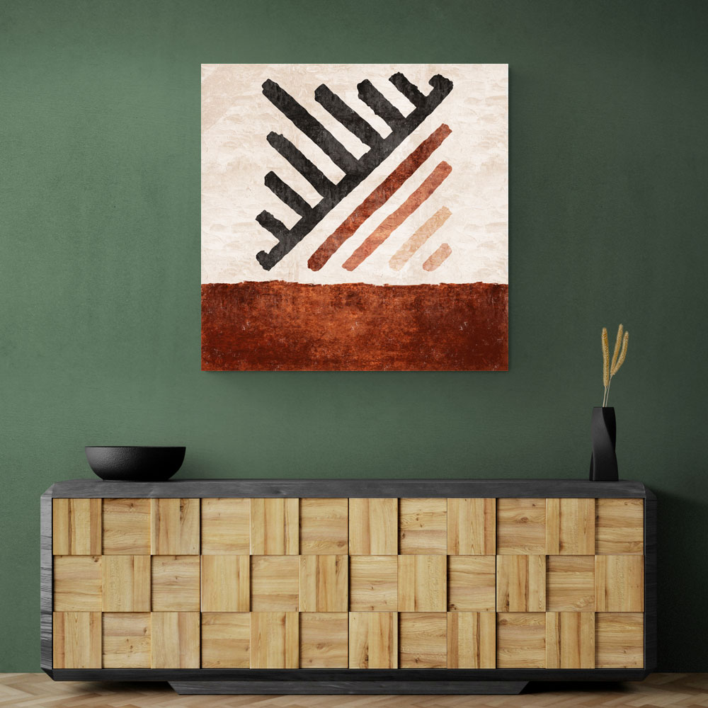 Geometric Striped Rug Tile